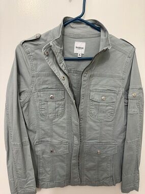 Kensie Sage Green Military-Style Jacket